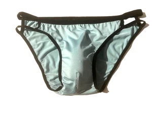 Neu Pro Herren blau Mikrofaser Cut-Out Seite Bikini Slip Jock Unterwäsche Gr. XL - Bild 1 von 8