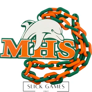 MHS Mosley Crawford High School Big Fan Chain Necklace #1 | 3D Printed Fan Art - Picture 1 of 1