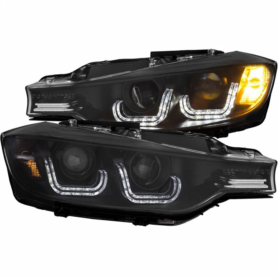 ANZO For BMW 335i GT xDrive 2014 2015 Projector Headlights w/ U-Bar Black Foto 1 de 4