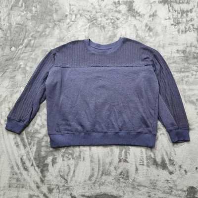 Sudadera Maurices XL Azul Tejido Mezclador Cuello Redondo Pullover Mezcla Algodón Informal Foto 1 de 4