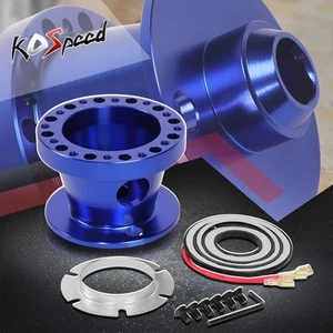 Adaptador azul de 6 orificios para el cubo del volante del volante para 84-04 Ford Mustang Thunderbird - Imagen 1 de 5