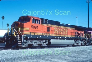 Original Dia - BNSF C44-9W 5091 At San Bernardino, ca. 10/04 - Bild 1 von 1