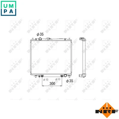 RADIATOR ENGINE COOLING 53810 FOR 4M40-T 2.8L 4cyl - Image 1 of 4