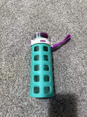 Anti-Microbial Water Bottle Ello Dash 16oz Plastic Green & Purple  Age 3+ - Image 1 of 4