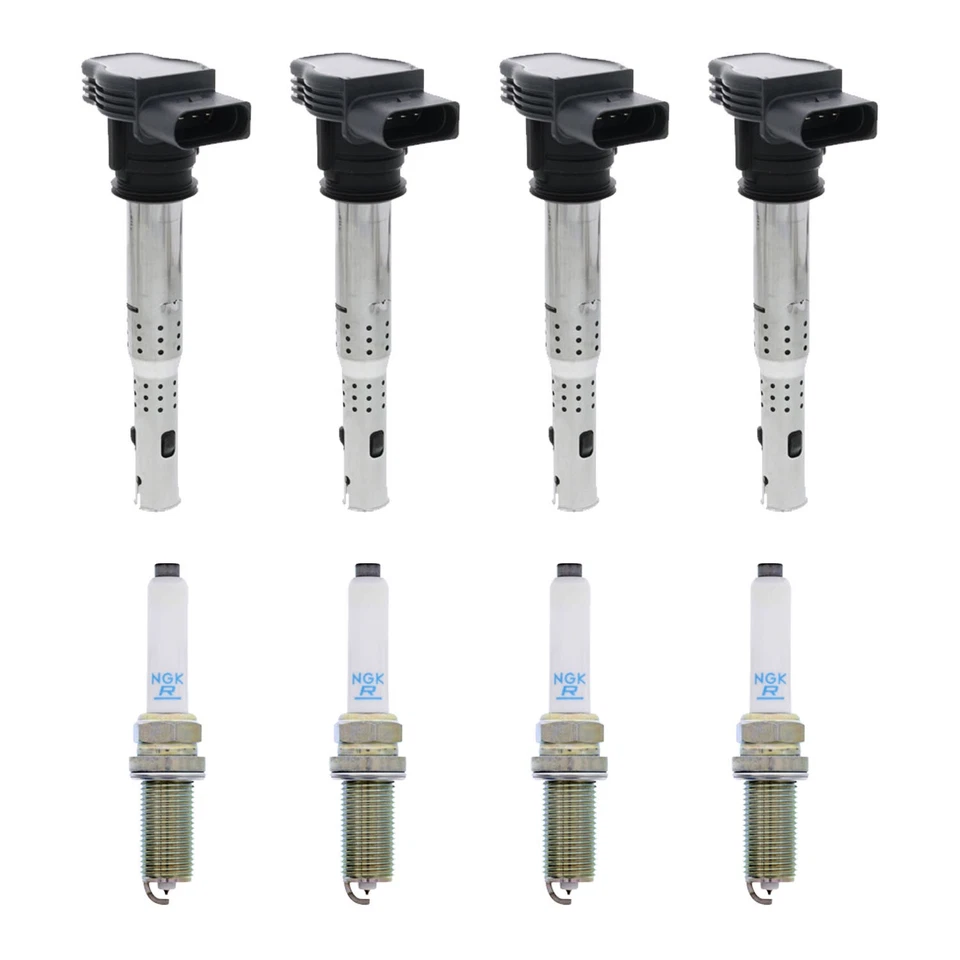 Eldor 4 Ignition Coils NGK Laser Platinum Spark Plugs Kit for Audi allroad 2016 - Изображение 1 из 1