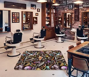 Tappeto antiscivolo 3D capelli ricci R154 barbiere negozio rotondo elegante tappeto panda - Foto 1 di 5
