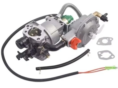 Carburador de combustible doble GLP apto para GX340 GX390 estrangulador automático propano gasolina 188F 13 HP Foto 1 de 2