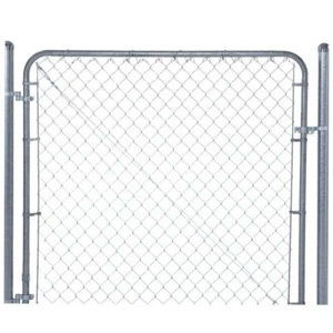 Expandable Chain Link 6 ft. W x 4 ft. H Galvanized Steel Fence Gate Kit - Picture 1 of 9