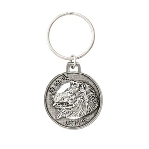 Kreative Zinn Designs Collie Hund Zinn Schlüsselanhänger, Schlüsselanhänger, D058KC - Bild 1 von 2