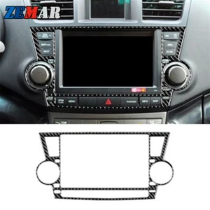 Carbon Fiber GPS Navigation Panel Cover Sticker For Toyota Highlander 2008-2013 - Imagen 1 de 10