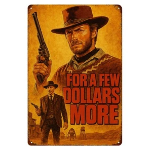 Für ein paar Dollar mehr Film Metall Poster - Sammlerschild - Größe: 20x30cm - Bild 1 von 4