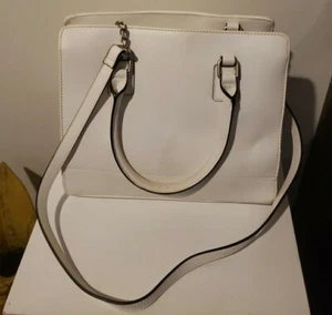 White Nine West crossbody structured handbag ,Satchel, with top handle,12×10×5 - Picture 1 of 10