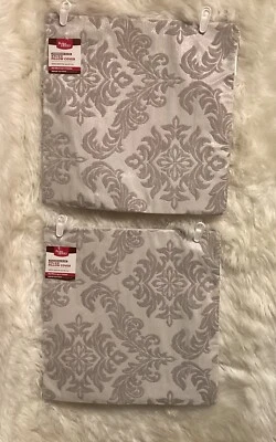 NWT - Set/ 2 Better Homes & Gardens Shimmery Silver Pillow Cover Square 18" - Image 1 of 3