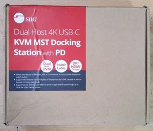 SIIG 2-Port USB-C KVM Docking Station with PD 65W, for 2 Monitors - Afbeelding 1 van 4