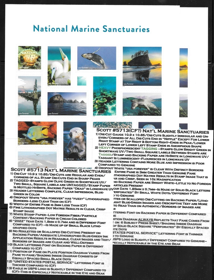 Scott #5713-2022 (60c) Sanctuaries Pane of 16 CF, Genuine and Descriptive Tabs! - Image 1 of 1