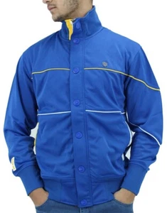 Rocawear Herren Trainingsjacke Blau Voll Knopfleiste Retro Urban Designer Streetwear - Bild 1 von 4