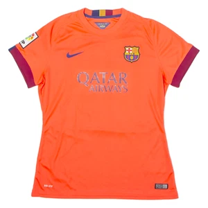 Camiseta de fútbol Nike 2014/15 FC Barcelona visitante para mujer camiseta naranja cuello redondo L - Imagen 1 de 6