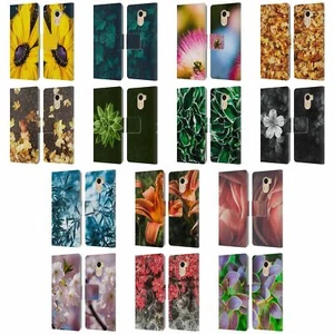 OFFICIAL PLDESIGN FLOWERS AND LEAVES LEATHER BOOK CASE FOR WILEYFOX & ESSENTIAL - Foto 1 di 7