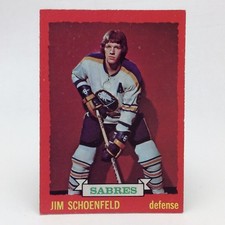 1973 74 OPC O Pee Chee Jim Schoenfeld 86 Buffalo Sabres Hockey Card E634