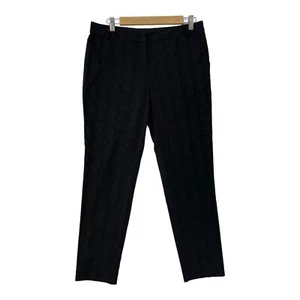 Oasis pantalone donna nero vestito pantalone slim gamba dritta taglia 12 - Foto 1 di 12