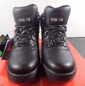 Footholds K66025 Steel Toe Hiker Boots Black Men's Size 5.5 - Picture 1 of 7