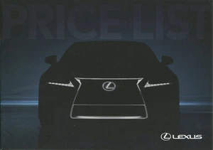 CAR PRICE LIST BROCHURE - LEXUS RANGE - MAY 2013 - Picture 1 of 1