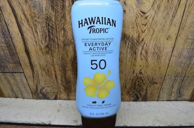Loción activa diaria Hawaiian Tropic protector solar FPS 50, 8 oz | Hawaiian Tropic S Foto 1 de 2