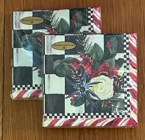 MacKenzie-Childs Scottish Bouquet Paper Cocktail Napkins - 2 packs - Brand New! - Picture 1 of 3