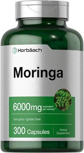Moringa Oleifera 6000mg 300 Capsules Non-GMO and Gluten Free Extract by Horbaach - Picture 1 of 8