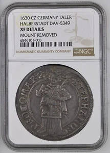 1630 CZ GERMANY TALER HALBERSTADT DAV-5349 NGC XF DETAILS - Picture 1 of 4