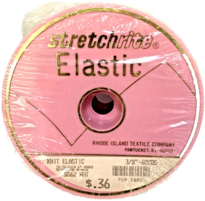 Carrete de Colección Tejido de Costura Elástico Stretchrite Blanco 3/8" x 60 YDS Textil Artesanal SS62 Foto 1 de 4