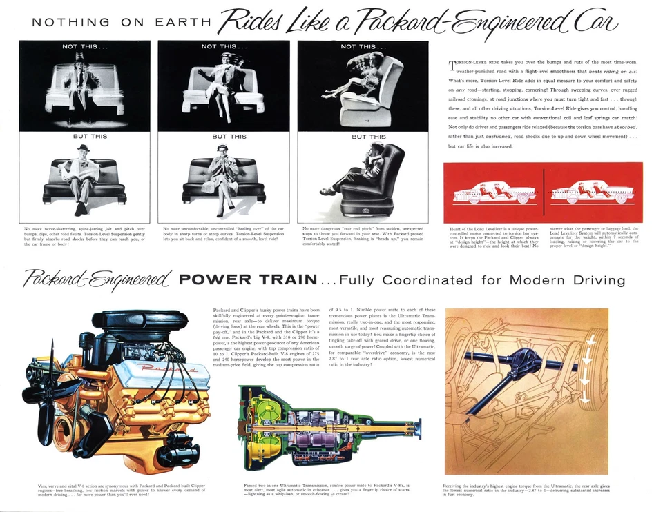 1956 Packard Engineering Details Showroom Wall Illustration 13 x 17 Giclee print - Image 1 of 1