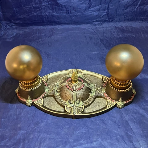 Rewired Single Flush Two Socket light Fixture beautiful Finish 16C Cover