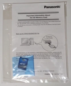 Tarjeta de memoria SD Panasonic KX-TDA5920 para actualización de software a versión mejorada - Imagen 1 de 3