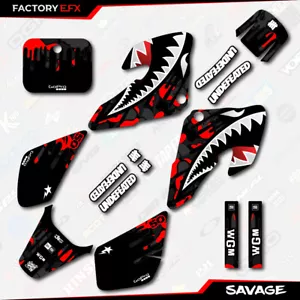 Black Red Savage Camo Racing Graphics kit fits Honda 2000-2003 XR50 XR 50 00-03 - Picture 1 of 2
