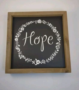 Hope da appendere decorazione parete quadro lavagna floreale casale cabina 10,25”X 10,25” - Foto 1 di 11
