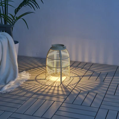 SOLVINDEN LED floor lamp, battery operated IN/OUTDOORS, 13 3/4 " WITH AUTO TIMER - Image 1 of 4