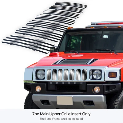 Fits 2006-2010 Hummer H3/09-10 H3T Main Upper Stainless Steel Billet Grille - Image 1 of 4