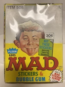 1983 Fleer Mad Sticker ungeöffnet 36 Stück Wachspack Box!! - Bild 1 von 3