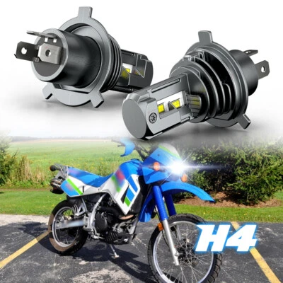 For Kawasaki KLR650 KLR 650 1993-2004 2005 2006 2007 LED Headlight Bulbs White - Image 1 of 4