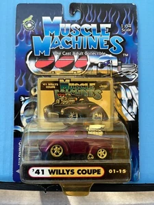 1/64 MUSCLE MACHINES 1941 WILLYS COUPE PURPLE B36 - Picture 1 of 2