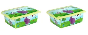 2 x Spielzeugkiste Spielzeugbox Box Fashion-Box Hippo 10 L - Bild 1 von 2