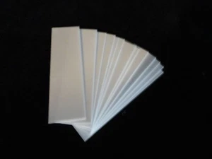 PAIR OF THIN RECTANGULAR ALUMINA CERAMIC SHEET 4.500" LONG x 1.25" WIDE No.: 398 - Picture 1 of 5