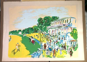 Raoul Duffy Hand Siebdruck 1930 63/300 Bleistift nummeriert 26,25"x19,5" - Bild 1 von 13