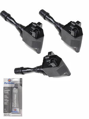 Juego de 3 bobinas de encendido + grasa de afinación para Mitsubishi Montero UF157 1994-1996 Foto 1 de 4