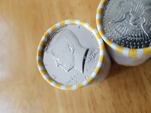 Two 2023 P Kennedy Halfdollar Rolls BU 20 Coins in each roll - Picture 1 of 4