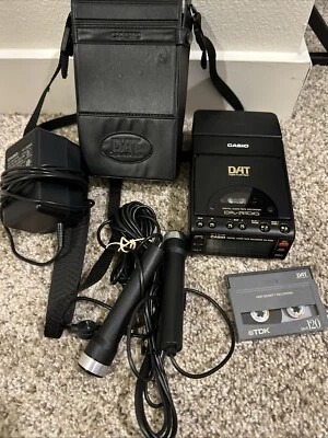 CASIO DA-R100 DAT Portable Recorder Player Very Rare With Accessories And Mics - Image 1 of 4