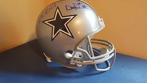 Dak Prescott/Ezekiel Elliott Full Size Dallas Cowboys Helmet Signed - Picture 1 of 6