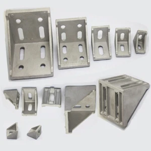 Staffa angolare destra alluminio forma L slot a T profilo 20/30/40/60/80 - Foto 1 di 10