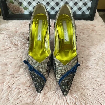 Christian Lacroix Stilleto закрытый заостренный носок женщин размер 38,5 США 8,5 - Изображение 1 из 4